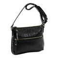 Parinda 11132 ASHEN (Black Croco) Textured Faux Leather Crossbody Bag